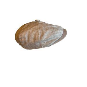 Epoch Hats Company L/XL Linen Gray Newsboy Cap Golf Sport Gatsby
